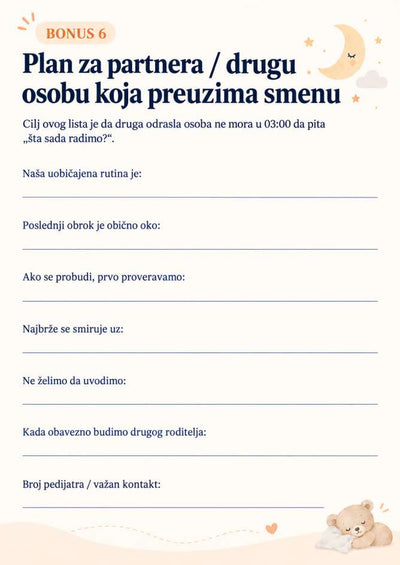 Plan za partnera / drugu osobu