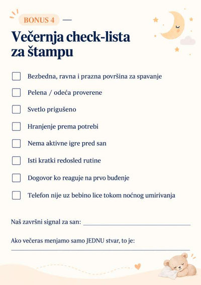 Večernja check-lista